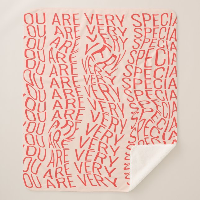 Lovely motivational inscription: you are very spec sherpa blanket (Front)