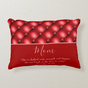 Lovely Mum Red  Decorative Cushion