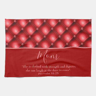 Lovely Mum Red Tea Towel