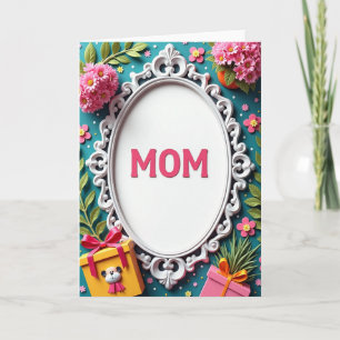 Lovely Mum Teal Mothers Day Card