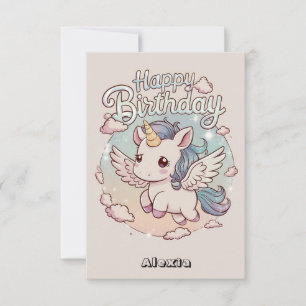 Lovely Mystical Unicorn Birthday Card