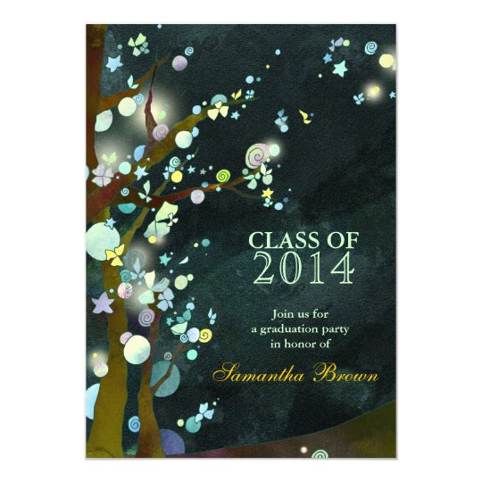 Lovely Night Graduation Party Invitations