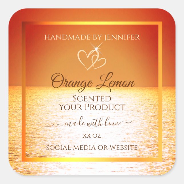 Lovely Ocean Design Product Packaging Labels (Front)