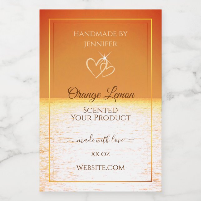 Lovely Ocean Design Product Packaging Labels (Single Label)