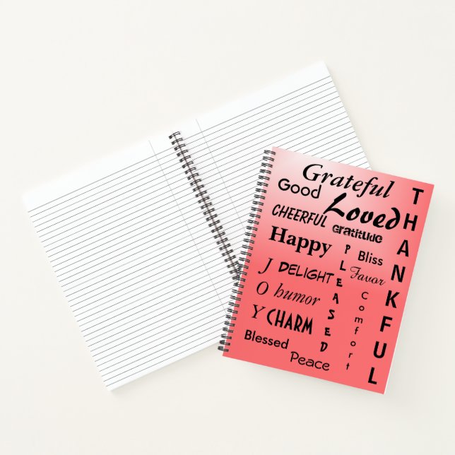 Lovely Ombre Pink Affirmations Notebook (Inside)