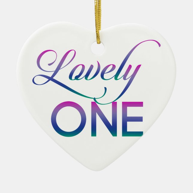 Lovely One Ceramic Tree Decoration (Front)