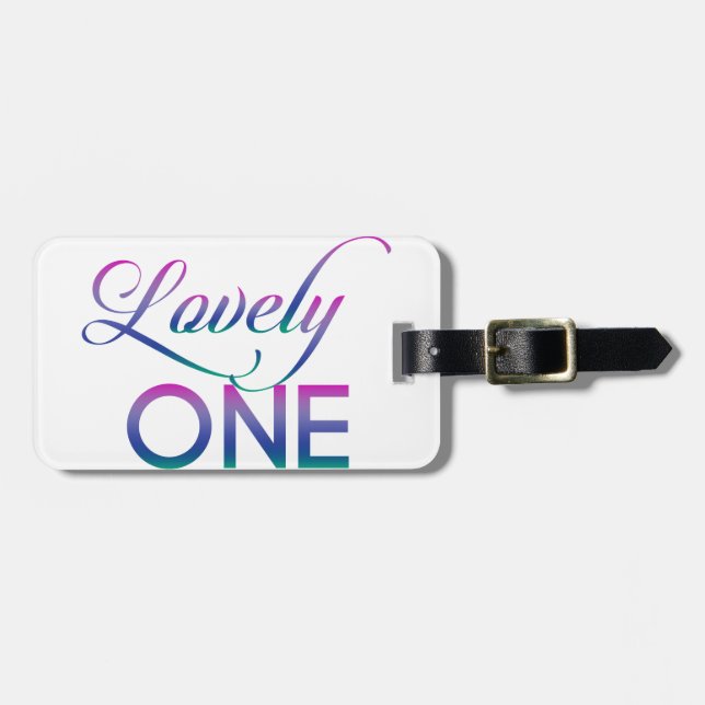 Lovely One Luggage Tag (Front Horizontal)