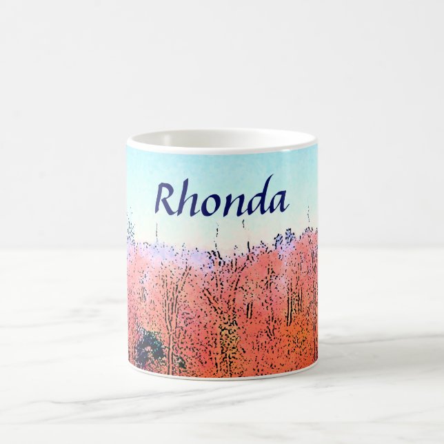 Lovely orange forest coffee mug (Center)