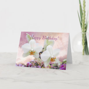 Lovely Orchids Birthday Greeting Card