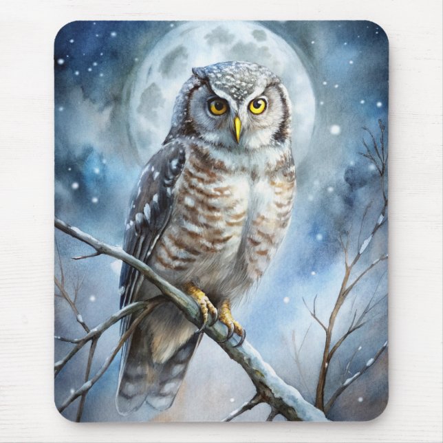 Lovely Owl Mouse Pad (Front)