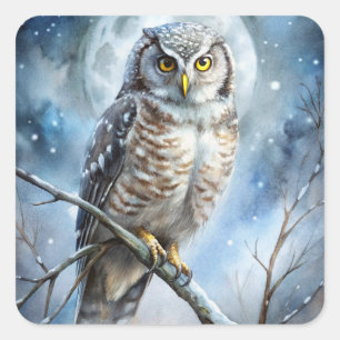 Lovely Owl Square Sticker