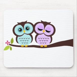 Lovely Owls Mouse Pad