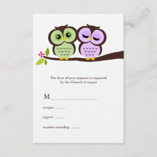 Lovely Owls Wedding Response Cards