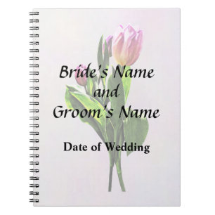 Lovely Pale Pink Tulips Wedding Products Notebook