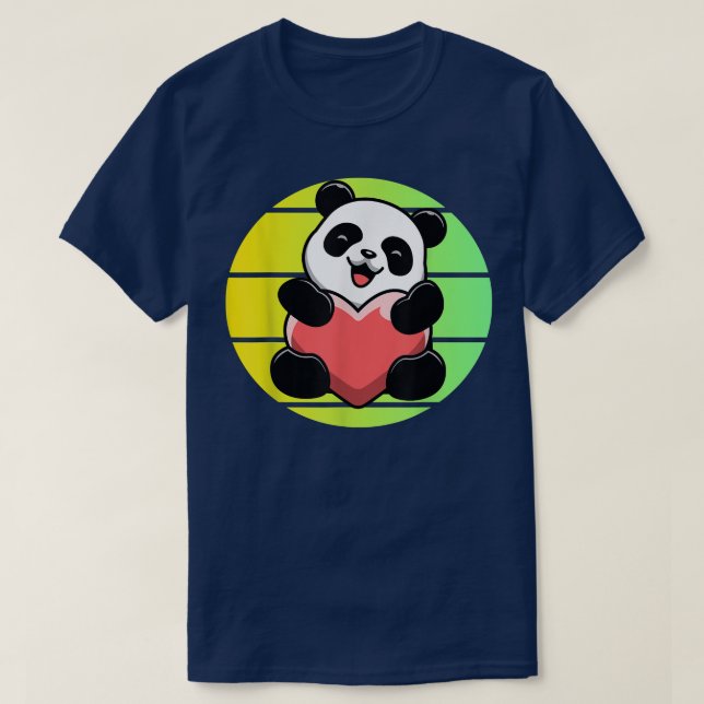Lovely Panda Bear Sunset1235  T-Shirt (Design Front)