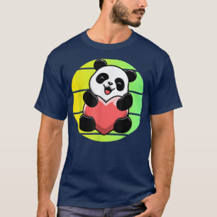 Lovely Panda Bear Sunset1235 T-Shirt
