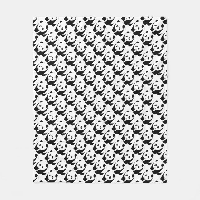 Lovely panda fleece blanket (Front)