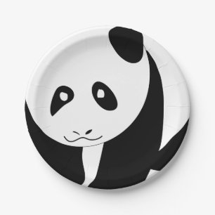 Lovely panda paper plate