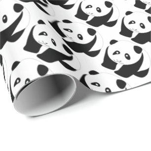 Lovely panda wrapping paper