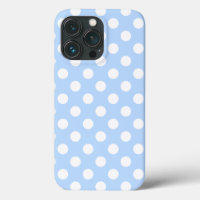 Lovely Pastel Blue And White Polka Dots Pattern