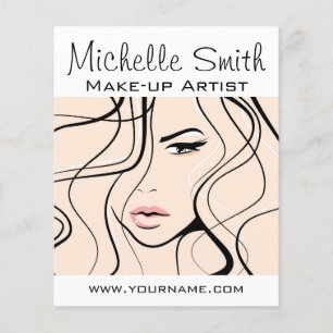 Lovely pastel make up artist branding flyer
