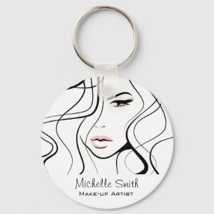 Lovely pastel make up artist  branding key ring