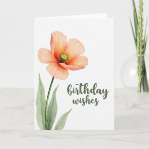 Lovely Peach Birthday Card