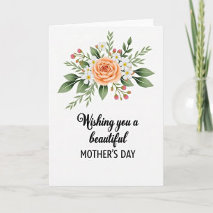Lovely Peach Mothers Day Card