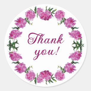 Lovely Peonies. Classic Round Sticker