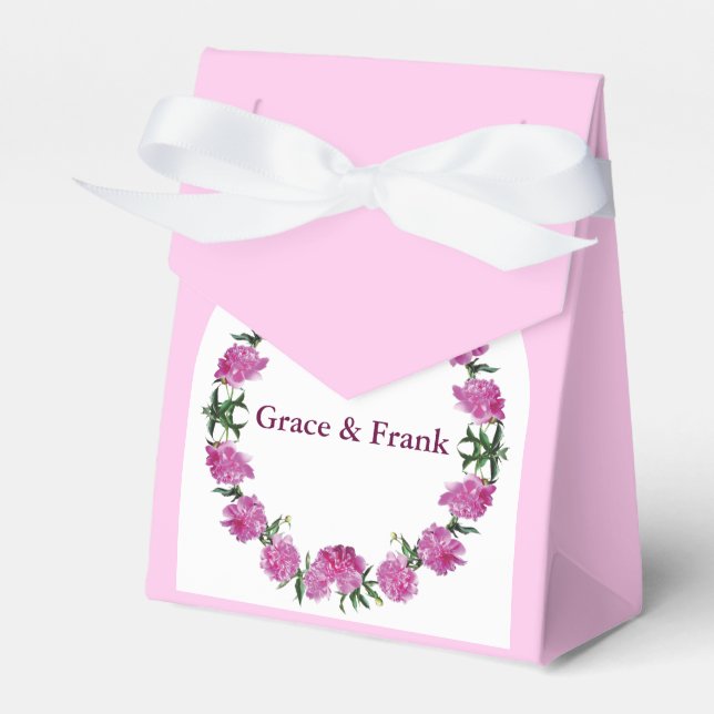 Lovely Peonies. Favour Box (Front Side)