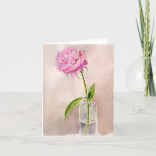 Lovely Peony Flower Note Card