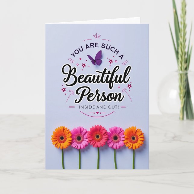 Lovely Periwinkle Birthday Card (Front)