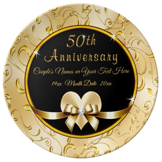 Anniversary Personalised Gifts
 Lovely Personalised 50th Wedding Anniversary Gifts Plate
