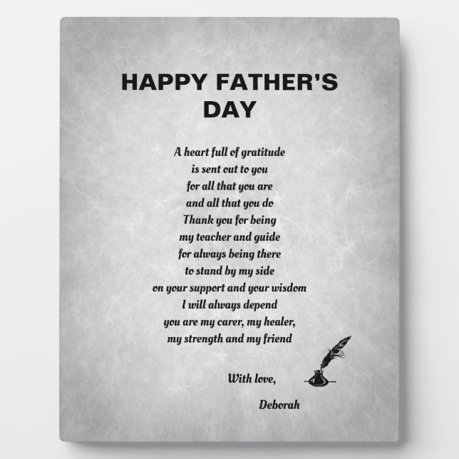 Lovely personalised Father’s Day Plaque (Front)