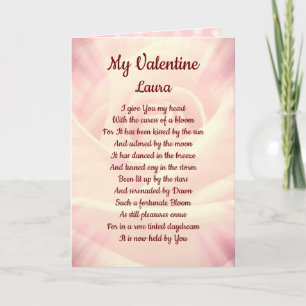 Lovely personalised Valentines Greetings Card