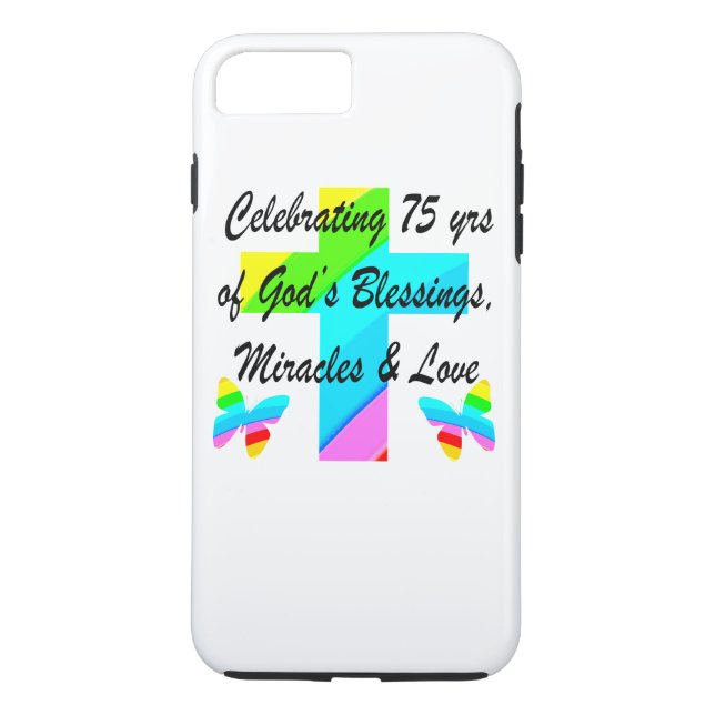 LOVELY PERSONALIZED 75TH BIRTHDAY DESIGN Case-Mate iPhone CASE (Back)
