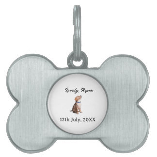 lovely pet name date photo bar drinks on us weddin ID tag