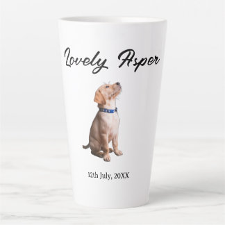 lovely pet name date photo bar drinks on us weddin latte mug