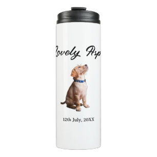 lovely pet name date photo bar drinks on us weddin thermal tumbler