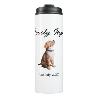 lovely pet name date photo bar drinks on us weddin thermal tumbler
