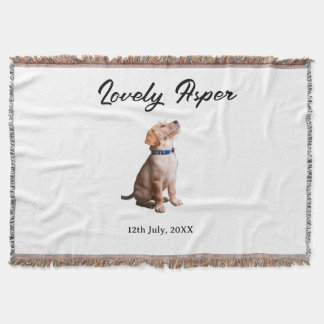 lovely pet name date photo bar drinks on us weddin throw blanket