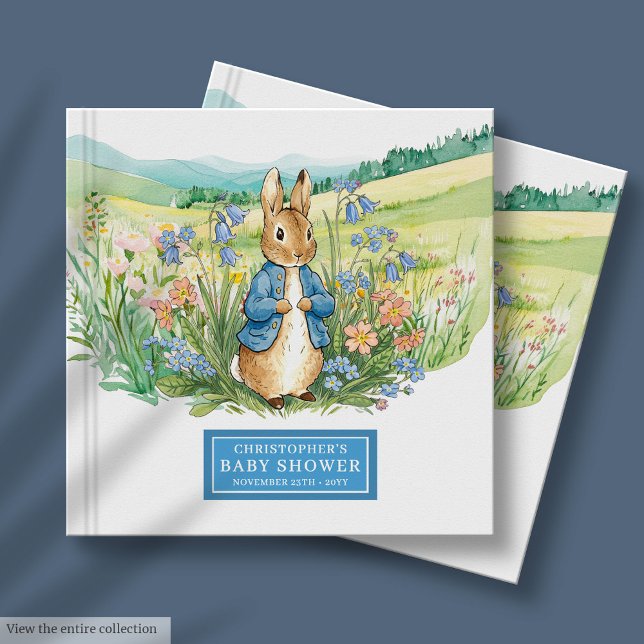 Lovely Peter Rabbit Baby Boy Shower Guest Book (Lovely Peter Rabbit Baby Boy Shower Guest Book)