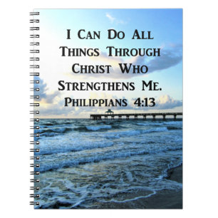 LOVELY PHILIPPIANS 4:13 BIBLE VERSE NOTEBOOK