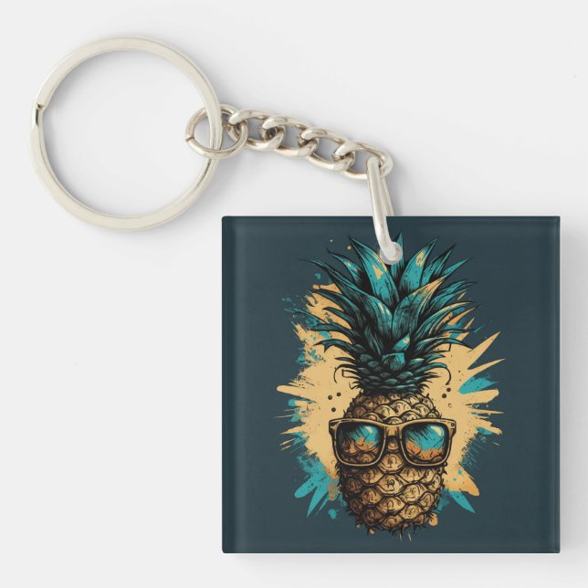 Lovely pineapple key ring (Front)