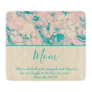 Lovely Pink and Blue Marble Cutting Board