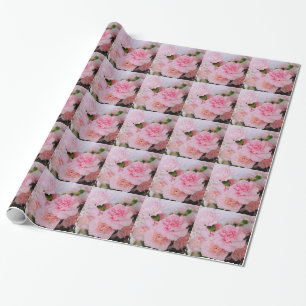 Lovely pink carnation flower photography. wrapping paper