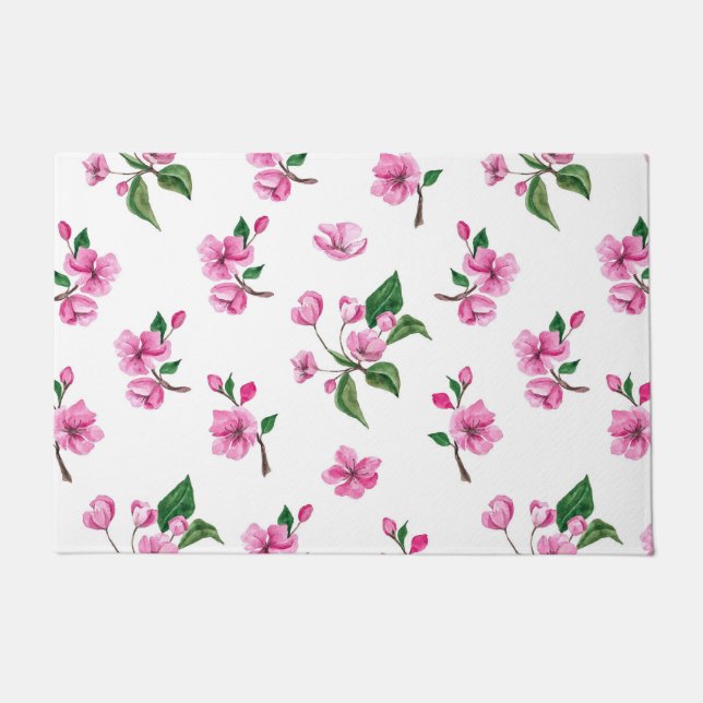 Lovely Pink Cherry Blossom | Doormat (Front)