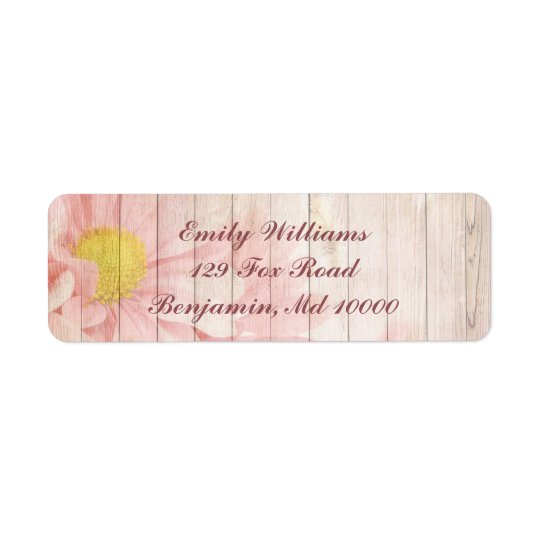 Lovely Pink Floral Return Address Label