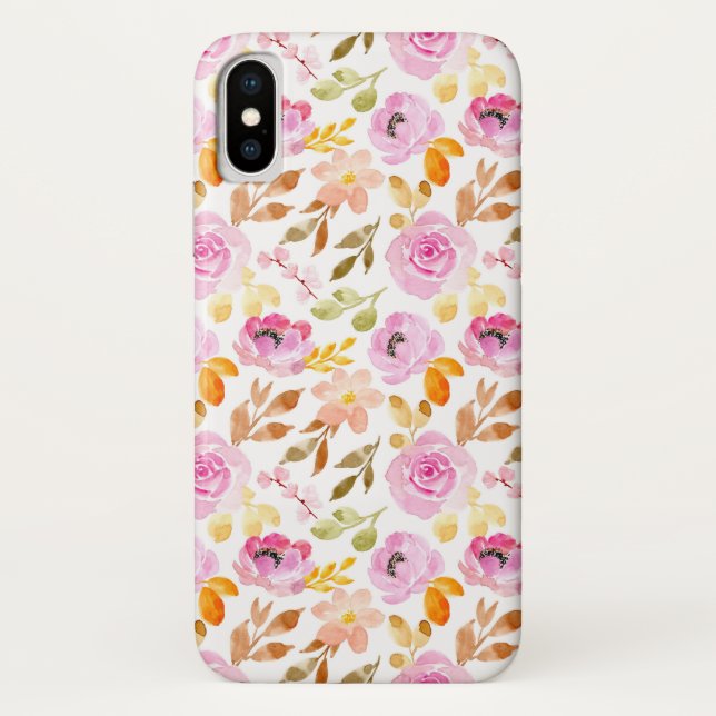 Lovely Pink Flowers Case-Mate iPhone Case (Back)