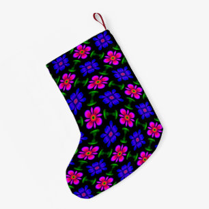Lovely Pink Flowers Pattern Small Christmas Stocking